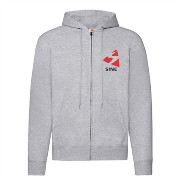 Fruit Of The Loom Zip-Hoodie - Grå